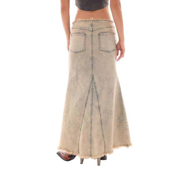 Basic Pleasure Mode Dolly Denim Maxi Skirt - Picture 6 of 7